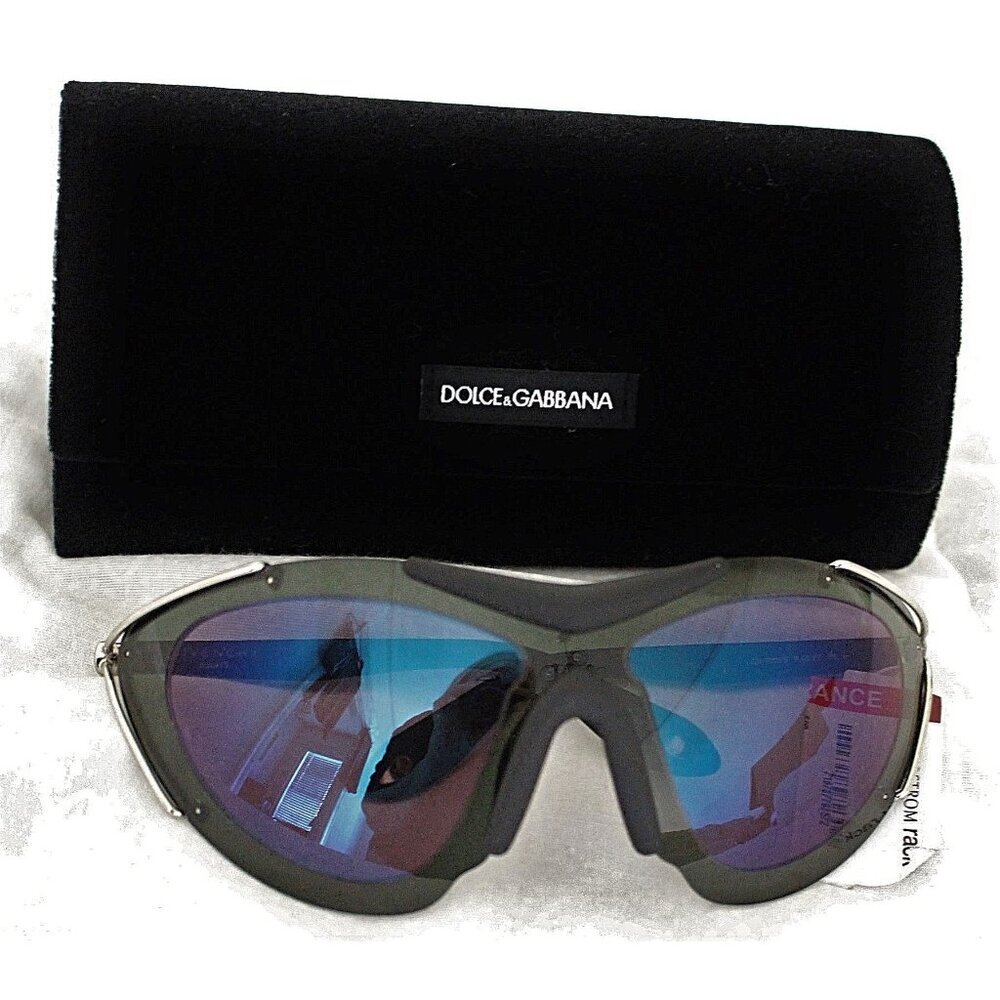 Givenchy - GV 7013 Acetate Mask Visor Sunglasses - Palladium/Blue Mirror - New - Picture 4 of 13